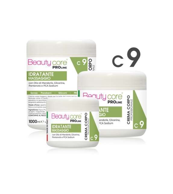 C9 CREMA CORPO Massaggio IDRATANTE Protettiva BEAUTYCORE - Scegli Formato