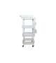 CARRELLO PORTA OGGETTI 4 RIPIANI BIANCO