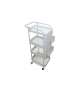 CARRELLO PORTA OGGETTI 4 RIPIANI BIANCO