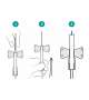 AGO BUTTERFLY DI SICUREZZA Epicranico NO Ftalati 21G RAYS (Conf. 100 pz)