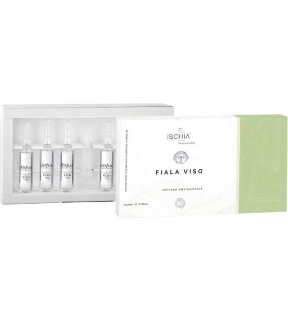 ISCHIA Fiale Viso ANTIMACCHIA ANTIAGE 6 x 5 ML con vitamina C ed acido mandelico