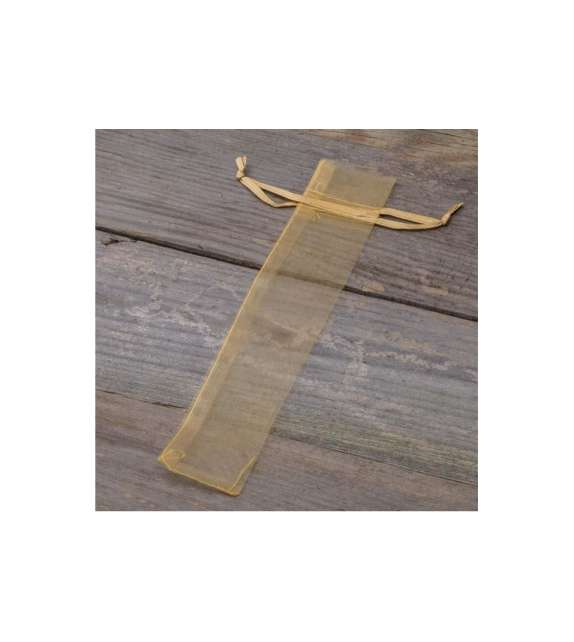 SACCHETTO DI ORGANZA 3,5X19 CM - ORO  (conf 25 pz) - misura 8