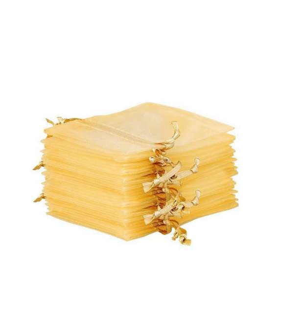 SACCHETTO DI ORGANZA12X15 CM - ORO  (conf 25 pz) - misura 9
