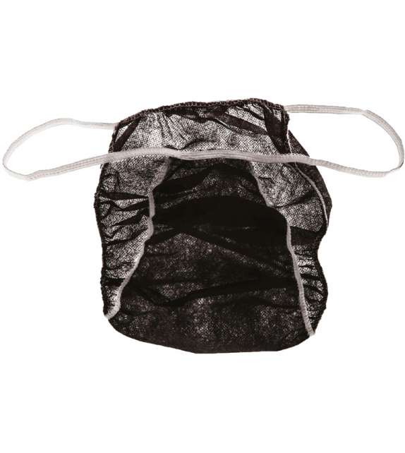 UOMO -TANGA SLIP PERIZOMA MONOUSO TNT NERO imbustati sing. (100pz)