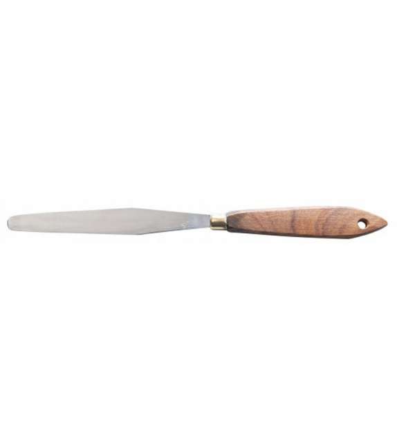 SPATOLA STENDICERA ACCIAIO INOX CON MANICO IN LEGNO (SOTTILE) PER PICCOLE ZONE