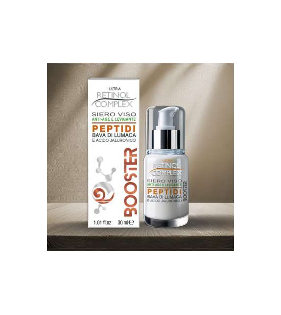 RETINOL COMPLEX Siero ANTIAGE con Peptidi, Bava di Lumaca Acido Jaluronico 30ml