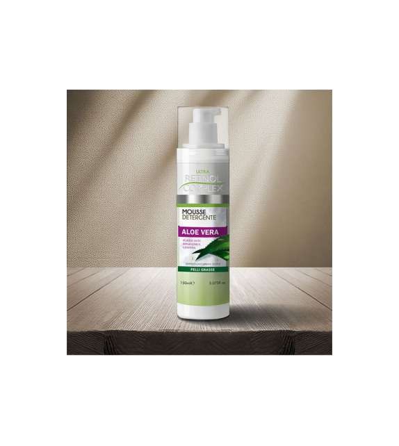 RETINOL COMPLEX MOUSSE DETERGENTE Viso Aloe Vera per Pelli Grasse 150ml