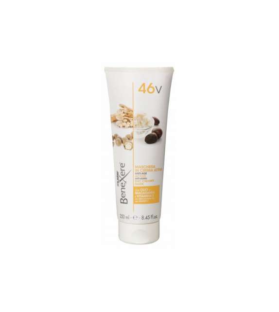 46V MASCHERA VISO ANTI AGE PELLI SECCHE CON OLIO DI MACADAMIA BENEXERE 250ML
