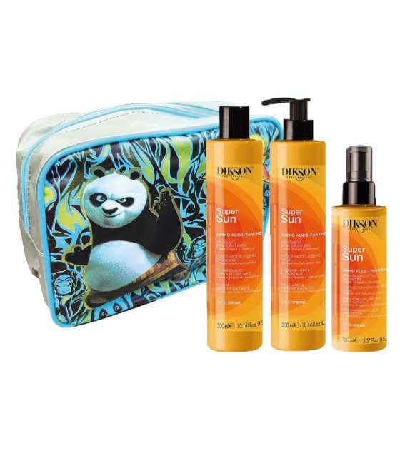 Kit 4pz TRATTAMENTO sole SUPER SUN CAPELLI Shampoo+Maschera+Spray DIKSON