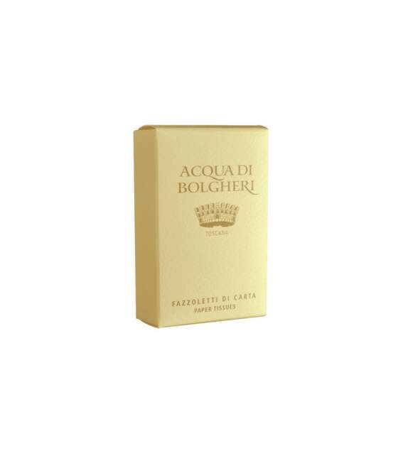 "ACQUA DI BOLGHERI" con 5  FAZZOLETTI IN CARTA astuccio