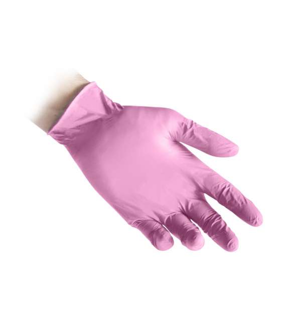GUANTI IN NITRILE ROSA non talcati 100 PZ  - Scegli