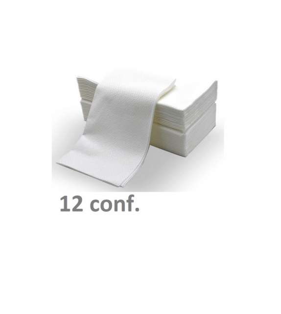 ASCIUGAMANI piegati 34 x 68cm in CARTA A SECCO GOFFRATA (60 pz)- 10 conf. VELV