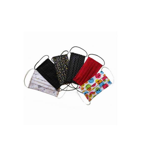 MASCHERINA in cotone Doppio Strato Lavabile e Riutilizzabile - VARIE FANTASIE