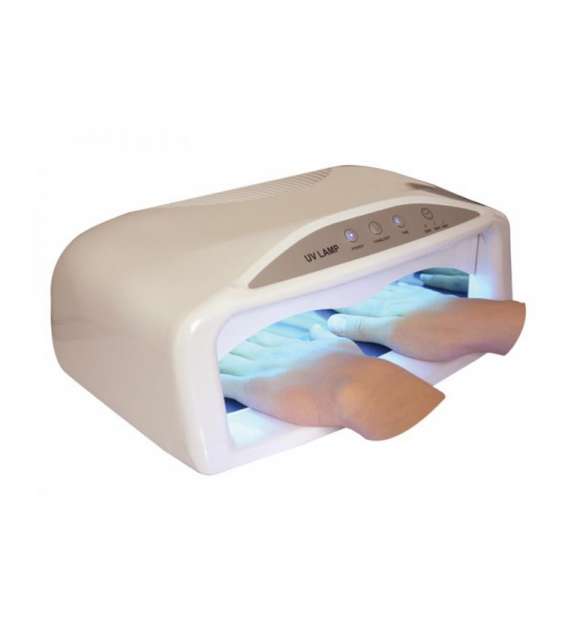 LAMPADA UNGHIE UV per 2 mani Quick UV Dryer 54 W - 6 bulbi da 9 W inclusi ROSA