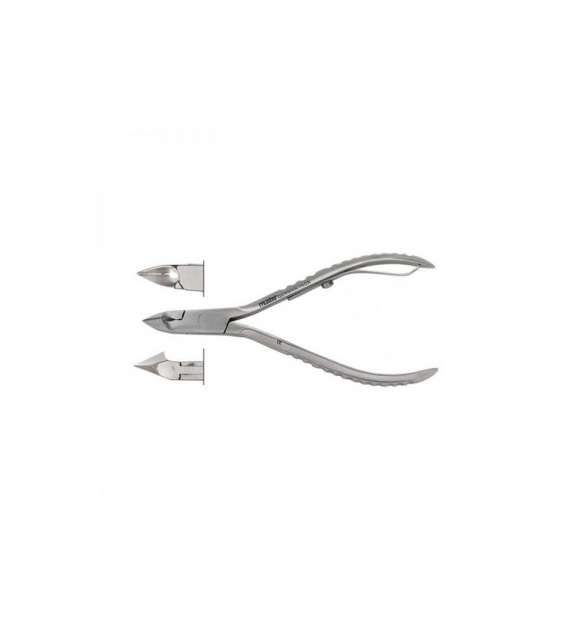 TRONCHESE PELLE INCASTRATO 10CM TAGLIO 9MM INOX MOLLA CON GOMMINO