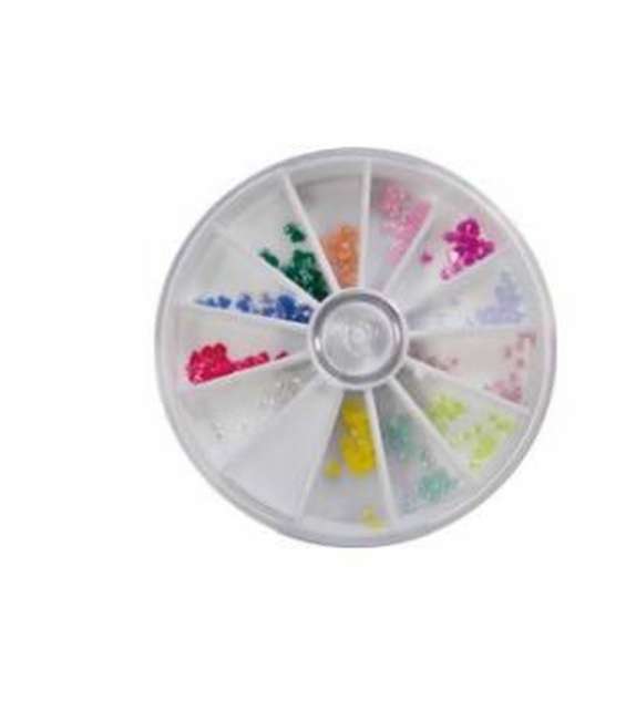 DECORAZIONI PER UNGHIE CUORI 2,5 MM ULTRA COLORI ASSORTITI (240 PZ)