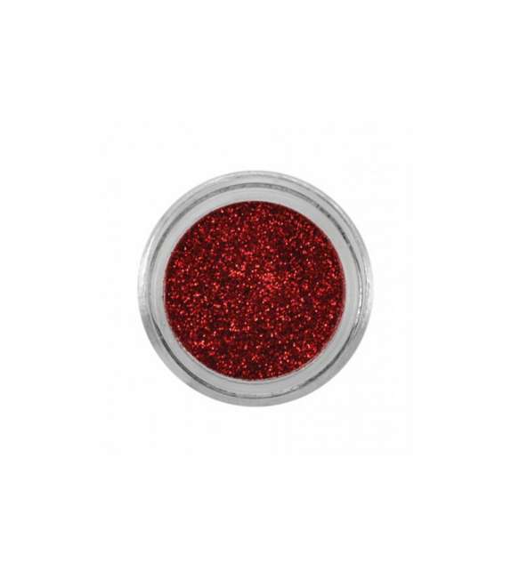 POLVERE GLITTER PER DECORAZIONE UNGHIA 15 GR - COLORE ROSSO