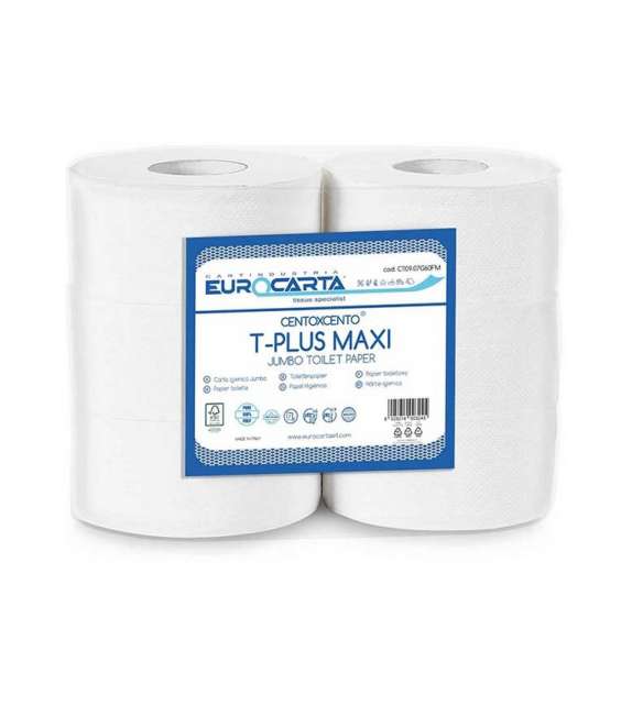 CARTA IGIENICA per dispenser T PLUS MAXI  (conf. da 6 rotoli)