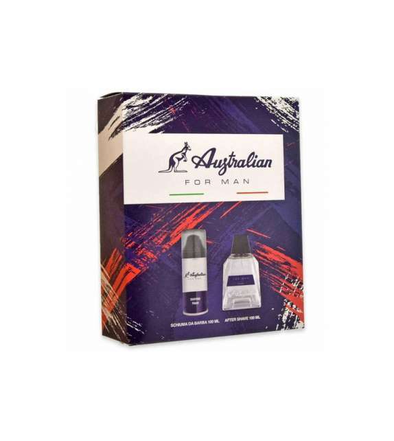 Confezione Regalo Uomo -Dopobarba 100ml + Schiuma da barba100ml  AUSTRALIAN BLU