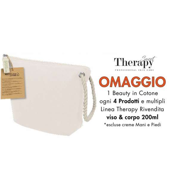 BEAUTY pochette in cotone con Cordoncino - Beige Naturale