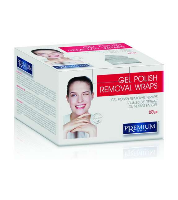 Cartine in alluminio con Spugnetta GEL POLISH REMOVAL WRAPS 100 pz