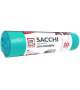 SACCHI SPAZZATURA 70X120 cm 10 PEZZI con Maniglie (1 Rotolo) - Scegli Colore