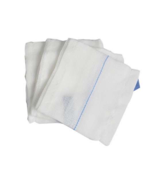 10pz PEZZE LAPARATOMICHE 40x40 cm STERILI garza idrofila RX con laccio 4 strati