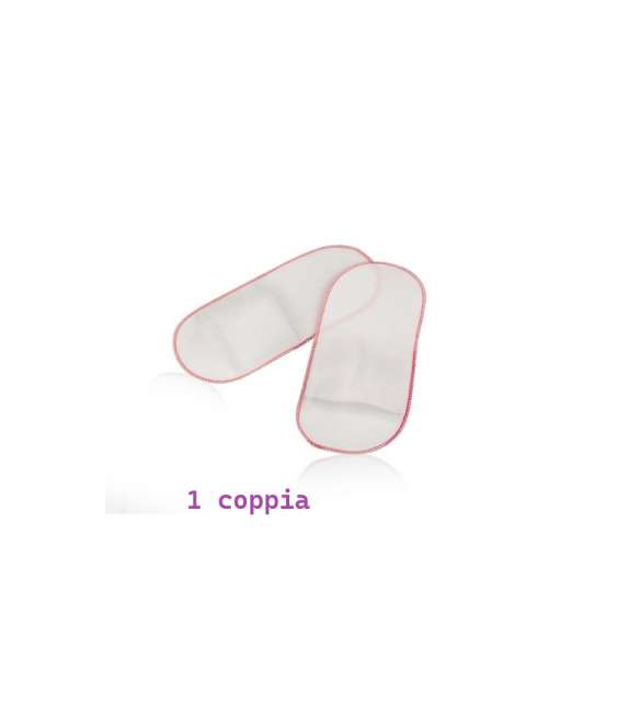 1 coppia - CIABATTINA APERTA MONOUSO IN TNT Rosa - imbustato singolarmente