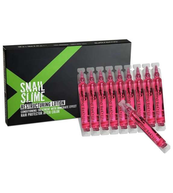 LOZIONE RISTRUTTURANTE protettiva colore SNAIL SLIME EXTREMO - 10 fiale x 10 ml