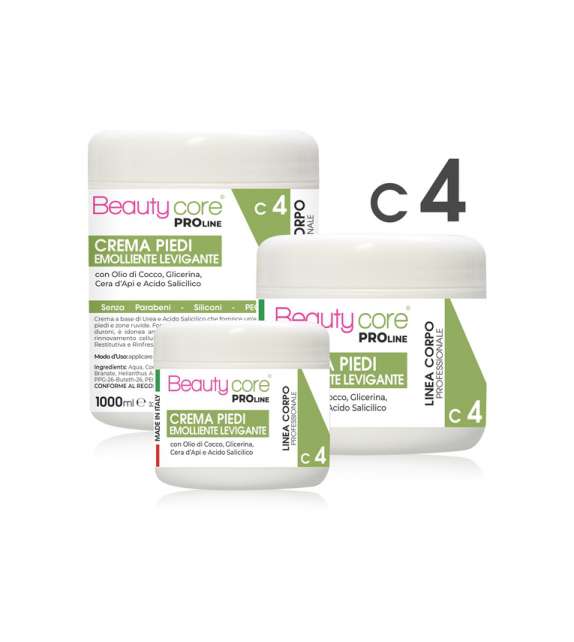 C4 CREMA PIEDI con UREA ,ACIDO SALICILICO Emolliente Levigante BEAUTYCORE Scegli