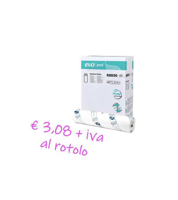 LENZUOLINO MEDICO CELTEX EVO PROF h60x55 mt in CELLULOSA (6 ROTOLI)